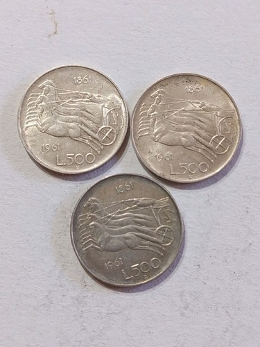 Tris 500 lire argento 1961 - tris, di