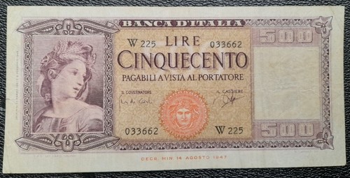 500 lire ornata spighe - lire, di