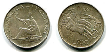 500 lire italia 1961 argento