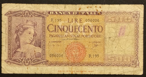 500 lire 1961 bb - 500,