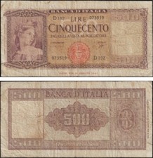 500 LIRE 23/3/1961 - ITALIA