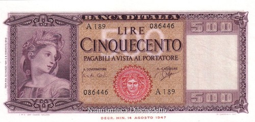 Repubblica 500 lire - -,