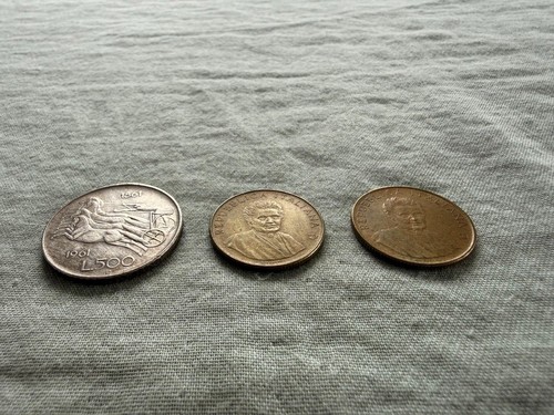 Italia moneta argento 500 - , lire