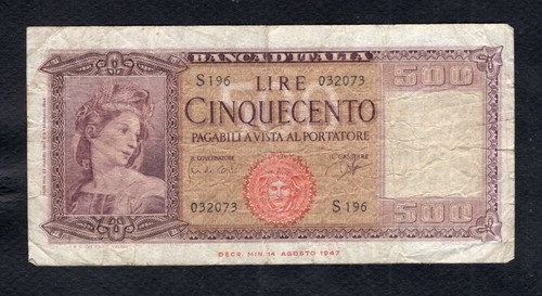 Italie 500 lire - (ref, int.a)