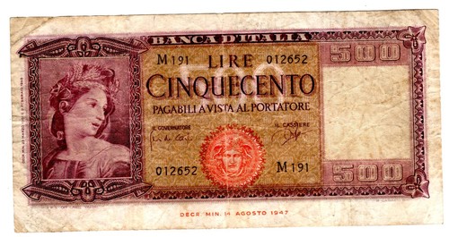 Italia biglietto 500 - italia,
