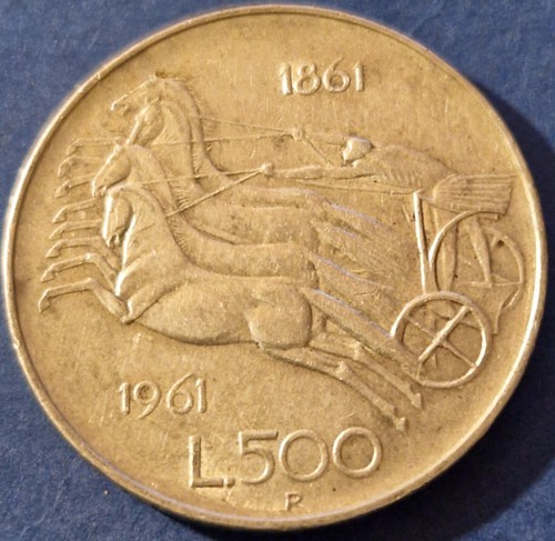 Italia moneta argento 500 - italia, lire