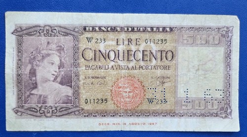 500 lire ornata - lire, spighe