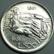 Italia 500 lire 1958 argento -