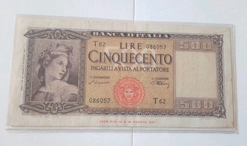 500 lire italia - lire, ornata