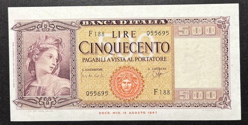 500 lire italia ornata - italia, di