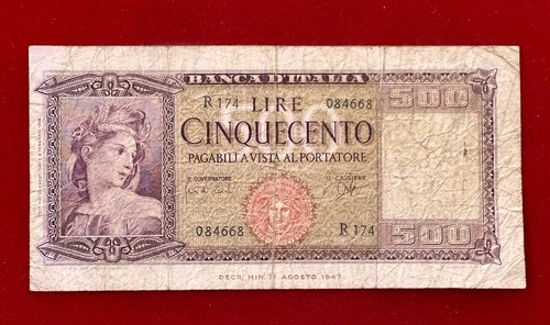 Numismatica banconota 500 - numismatica, lire