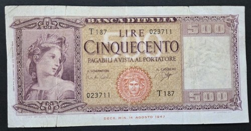 500 lire ornata spighe - di,