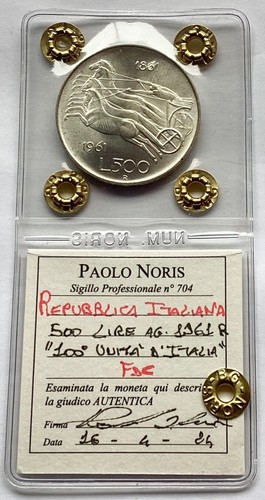 500 lire argento 1961 100 - argento,
