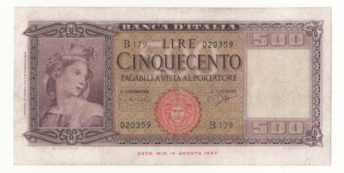 500 lire italia - lire, di