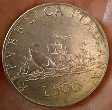 500 lire argento caravelle
