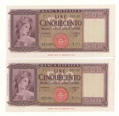 500 lire italia ornata - italia, di