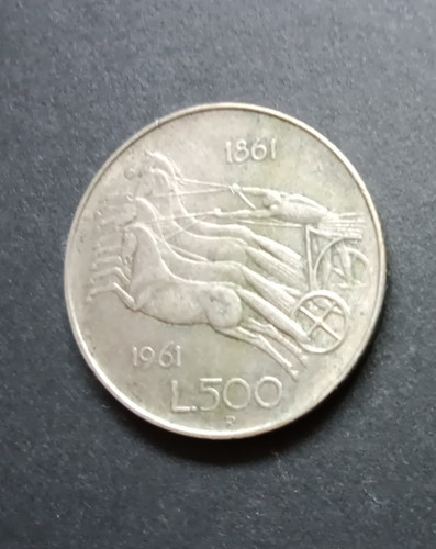 500 lire argento - 500, del