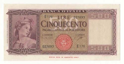 500 lire italia ornata - lire, di