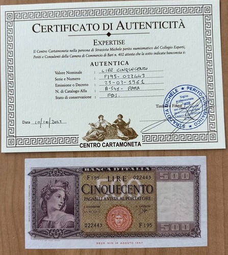 500 lire ornata - 500,