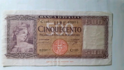 Banconota 500 lire italia - banconota,
