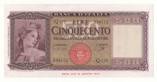 500 lire italia ornata - 500,