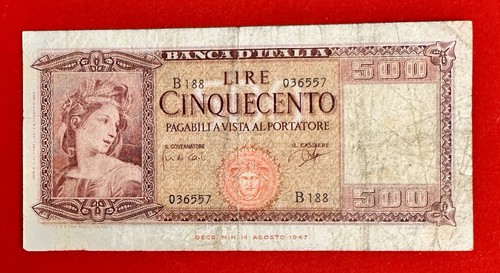 Numismatica banconota 500 lire - numismatica,