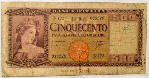 Banconota 500 lire - banconota,