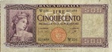 500 Lire W226 R3  Serie