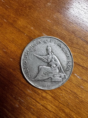 Moneta argento 500 lire - moneta,
