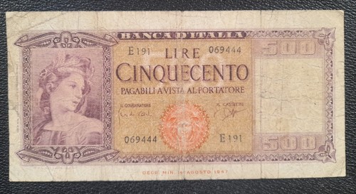 500 lire ornata spighe - lire,