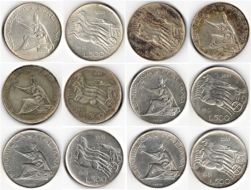 Italia 500 lire 1961 - , argento