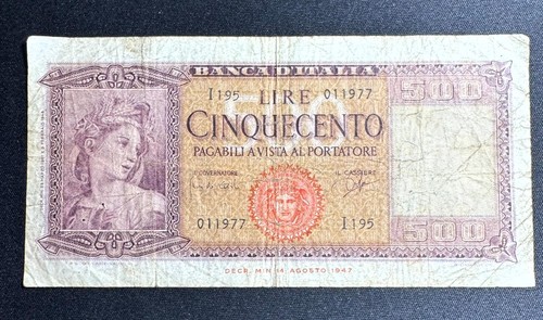 Repubblica italiana 500 - -, lire