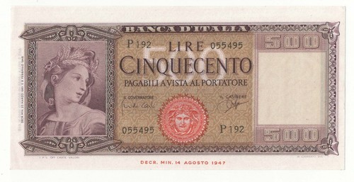 500 lire italia ornata - 500,
