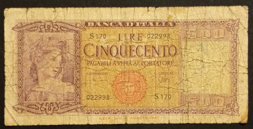 500 lire 1961 - mb, bb